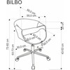 BILBO biuro kėdė, juoda / riešuto spalvos