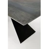Blue LUCIANO extension table, mėlynas marble / juodas