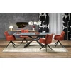 Blue LUCIANO extension table, mėlynas marble / juodas