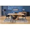 BRANDON extension table, wotan oak / juodas