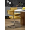 BRUNO round table, baltas marble / walnut