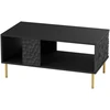 BULLET LAW-1 coffee table, juodas / auksinis