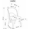 CADIZ kėdė, natūrali / pilka