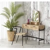 CARMEN console table, natural / juodas