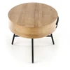 CAROLINA c.table, golden oak / juodas