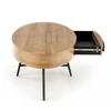 CAROLINA c.table, golden oak / juodas