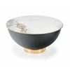 CECILIA coffee table, marble / pilkas / auksinis