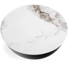 CECILIA coffee table, marble / pilkas / auksinis