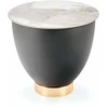 CECILIA_S coffee table, marble / pilkas / auksinis