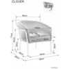 Signal Meble Fotelis Clover Brego, pilkas