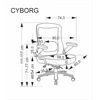 CYBORG biuro kėdė, juoda