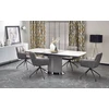 DANCAN extension table, baltas marble / pilkas / l. pilkas / juodas