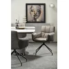 DANCAN extension table, baltas marble / pilkas / l. pilkas / juodas