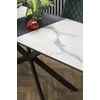 DIESEL extension table, color: top - baltas marble / dark pilkas, legs - juodas