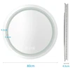 DOVER 80 bathroom wall mirror, sidabrinis