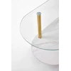 DUCAT c.table, baltas marble / transparent / auksinis