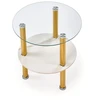 DUCAT S c.table, baltas marble / transparent / auksinis