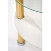 DUCAT S c.table, baltas marble / transparent / auksinis