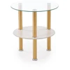 DUCAT S c.table, baltas marble / transparent / auksinis