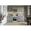 ELIZABETH 240 kitchen set, color: front - pilkas, body – sonoma oak, worktop – sonoma oak