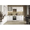ELIZABETH 240 kitchen set, color: front - baltas matt, body – baltas, worktop – sonoma oak