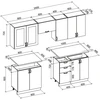 ELIZABETH 240 kitchen set, color: front - pilkas, body – sonoma oak, worktop – sonoma oak