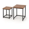 ELZA set of 2 coffee tables, walnut/juodas