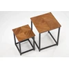 ELZA set of 2 coffee tables, walnut/juodas