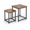 ELZA set of 2 coffee tables, walnut/juodas