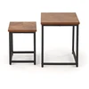 ELZA set of 2 coffee tables, walnut/juodas