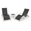 EMBOLO set of 2 sunbeds + table