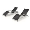 EMBOLO set of 2 sunbeds + table