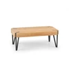 EMILY c.table, color: golden oak / juodas