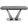 FANGOR extension table, color: top - dark pilkas, legs - juodas