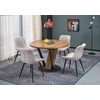 FANIS round extension table, natural / juodas