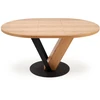 FANIS round extension table, natural / juodas
