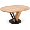 FANIS round extension table, natural / juodas