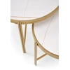 FATIMA set of two coffee tables, baltas marble / auksinis