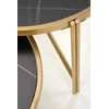 FATIMA set of two coffee tables, juodas marble / auksinis