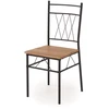 FAUST set + 4 chairs color: natural oak / juodas