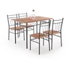 FAUST set + 4 chairs color: natural oak / juodas