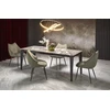 FELIX extension table, pilkas marble / juodas
