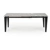 FELIX extension table, pilkas marble / juodas