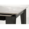 FELIX extension table, pilkas marble / juodas
