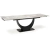 FERNANDO extension table, baltas marble / juodas