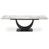 FERNANDO extension table, baltas marble / juodas