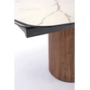 FLAVOR extension table, baltas marble / walnut