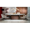 FLAVOR extension table, baltas marble / walnut
