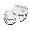 FORMOSA set of 2 coffee tables, baltas marble