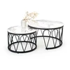 FORMOSA set of 2 coffee tables, baltas marble